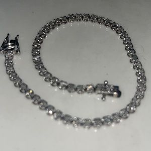 Genuine Diamond Bracelet. Ross Simons 2ct Diamond bracelet in sterling silver.